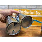 Vintage 1970s Oktoberfest Molson's Beer Push Button Beer Cans (7) + Original Box