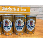 Vintage 1970s Oktoberfest Molson's Beer Push Button Beer Cans (7) + Original Box