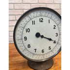 Antique 1920s One Hand Clock Co. Timepiece Warren PA Cast Iron Base