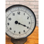 Antique 1920s One Hand Clock Co. Timepiece Warren PA Cast Iron Base