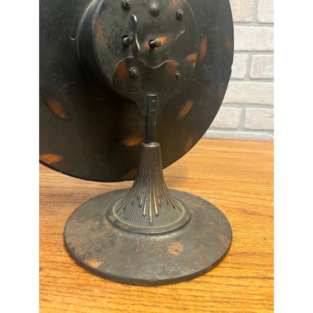 Antique 1920s One Hand Clock Co. Timepiece Warren PA Cast Iron Base