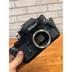Vintage 1974 Nikon F2 35mm SLR Camera Black Body DE-1 Prism Japan 7464667