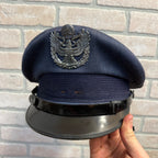 Vintage US Civil Air Patrol Officer Visor Cap Hat Uniform With Badge Oshkosh Wis