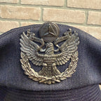 Vintage US Civil Air Patrol Officer Visor Cap Hat Uniform With Badge Oshkosh Wis
