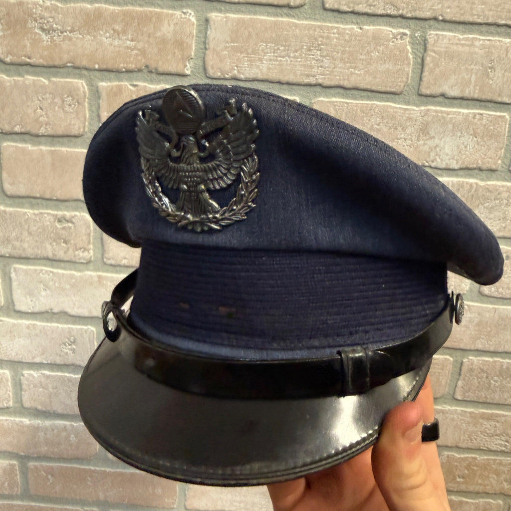 Vintage US Civil Air Patrol Officer Visor Cap Hat Uniform With Badge Oshkosh Wis