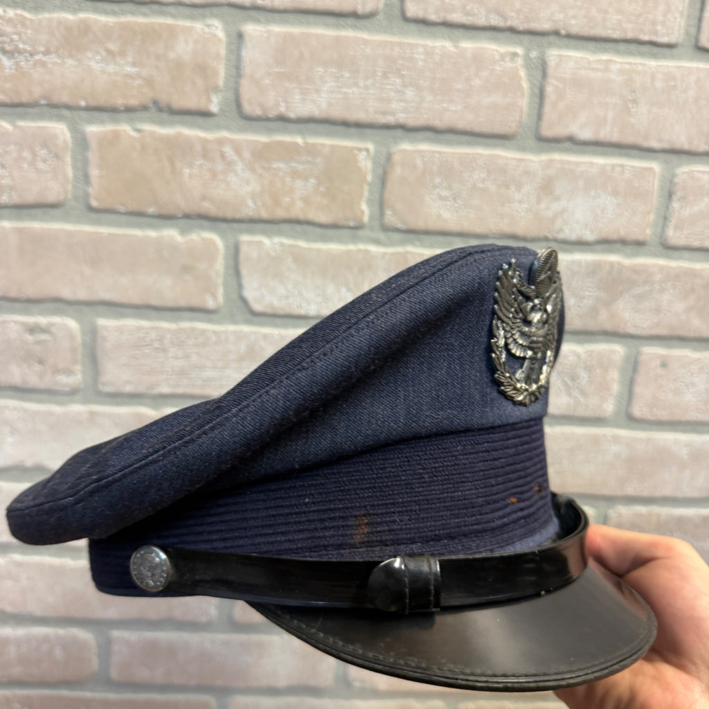 Vintage US Civil Air Patrol Officer Visor Cap Hat Uniform With Badge Oshkosh Wis