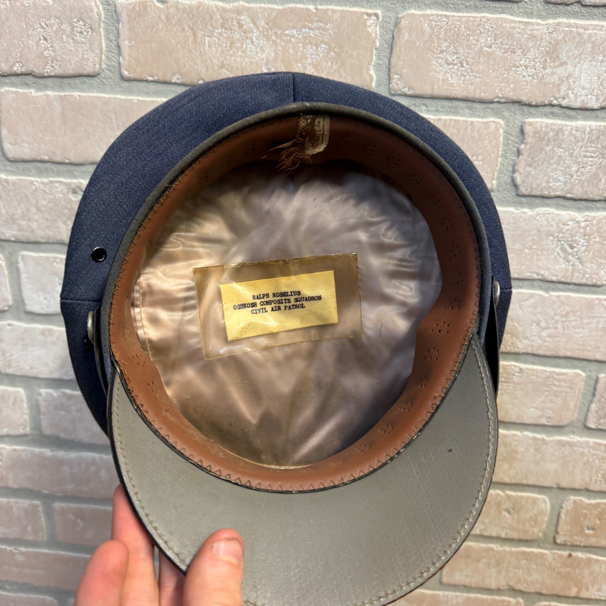 Vintage US Civil Air Patrol Officer Visor Cap Hat Uniform With Badge Oshkosh Wis