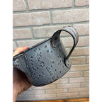 Antique Primitive Gray Enamel Graniteware Strainer Cup Measure w/ Spout Grey Farmhouse Decor