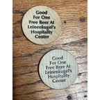 Leinenkugel's Beer Token Hospitality Center Wooden Nickels Lot (2)
