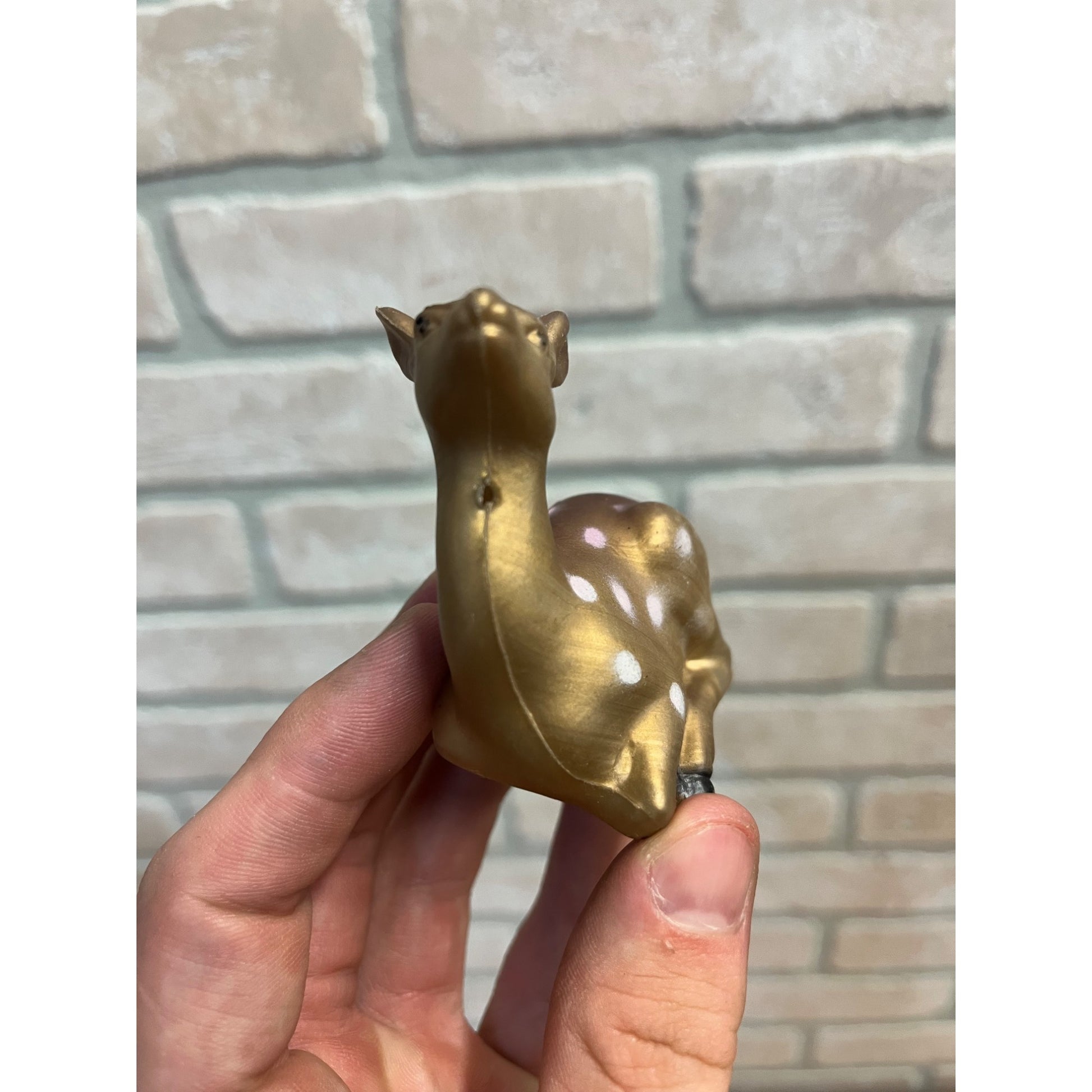 Vintage 1960s MCM Plastic Christmas Blow Molds Tabletop Deer Reindeer