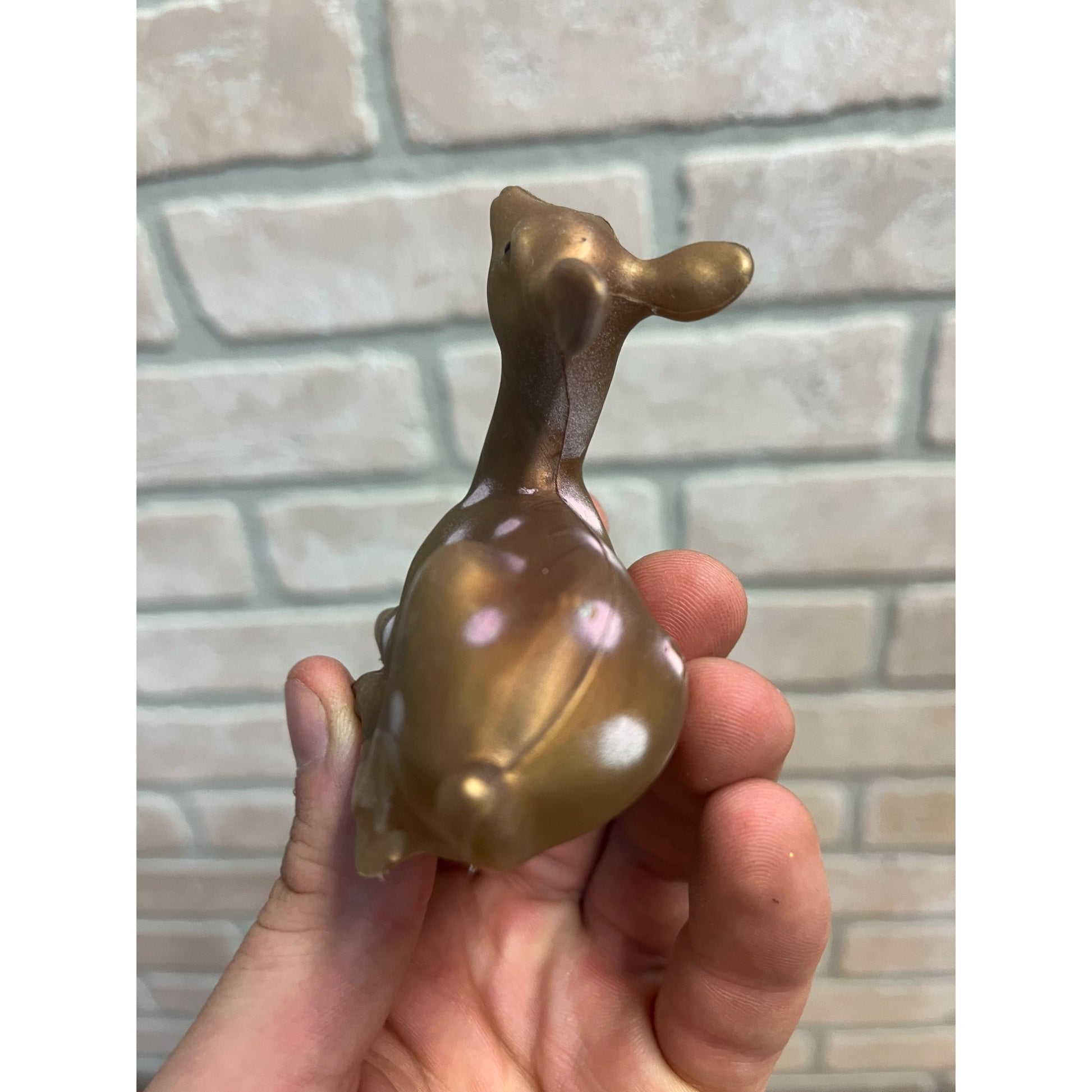 Vintage 1960s MCM Plastic Christmas Blow Molds Tabletop Deer Reindeer