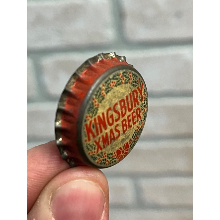 Kingsbury Xmas Brew Unused Cork Beer Bottle Cap ~ Sheboygan Wisconsin Crown