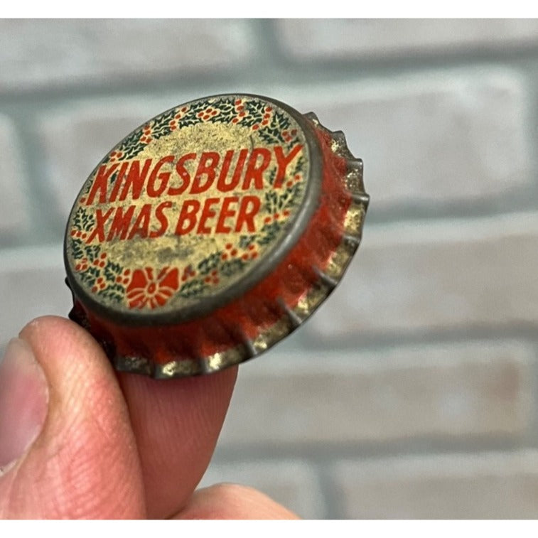 Kingsbury Xmas Brew Unused Cork Beer Bottle Cap ~ Sheboygan Wisconsin Crown
