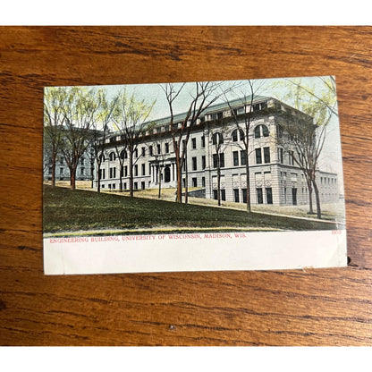 Vintage 1908 Engineering Building UW Wisconsin Madison Postcard Wis University