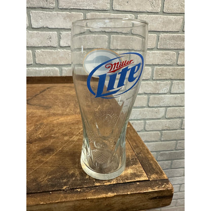 Vintage Green Bay Packers Miller Lite 12 oz 6 3/4" T Pilsner Beer Bar Glass Hops