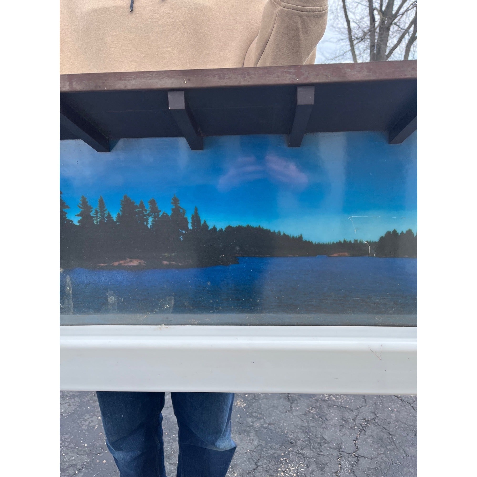 Vintage Hamm's Beer LARGE Lighted Sign 77" Lake Scene Cooler Bar Advertising Sign