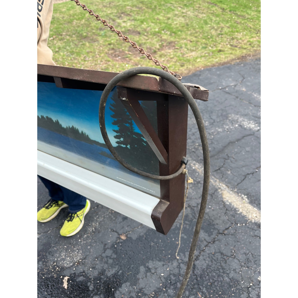 Vintage Hamm's Beer LARGE Lighted Sign 77" Lake Scene Cooler Bar Advertising Sign