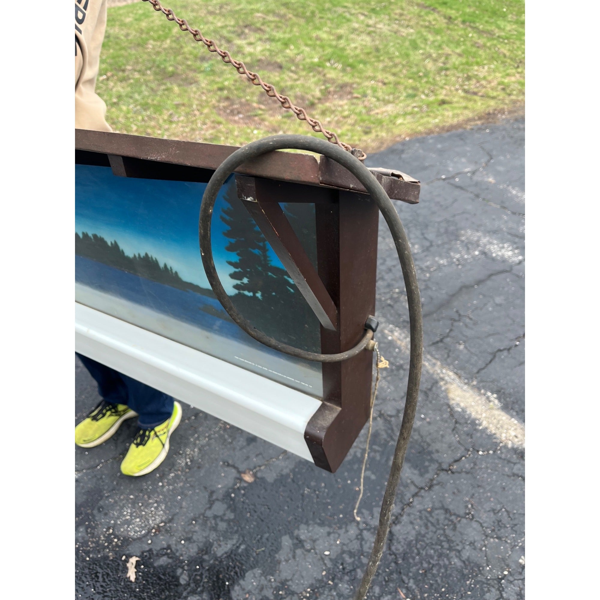 Vintage Hamm's Beer LARGE Lighted Sign 77" Lake Scene Cooler Bar Advertising Sign