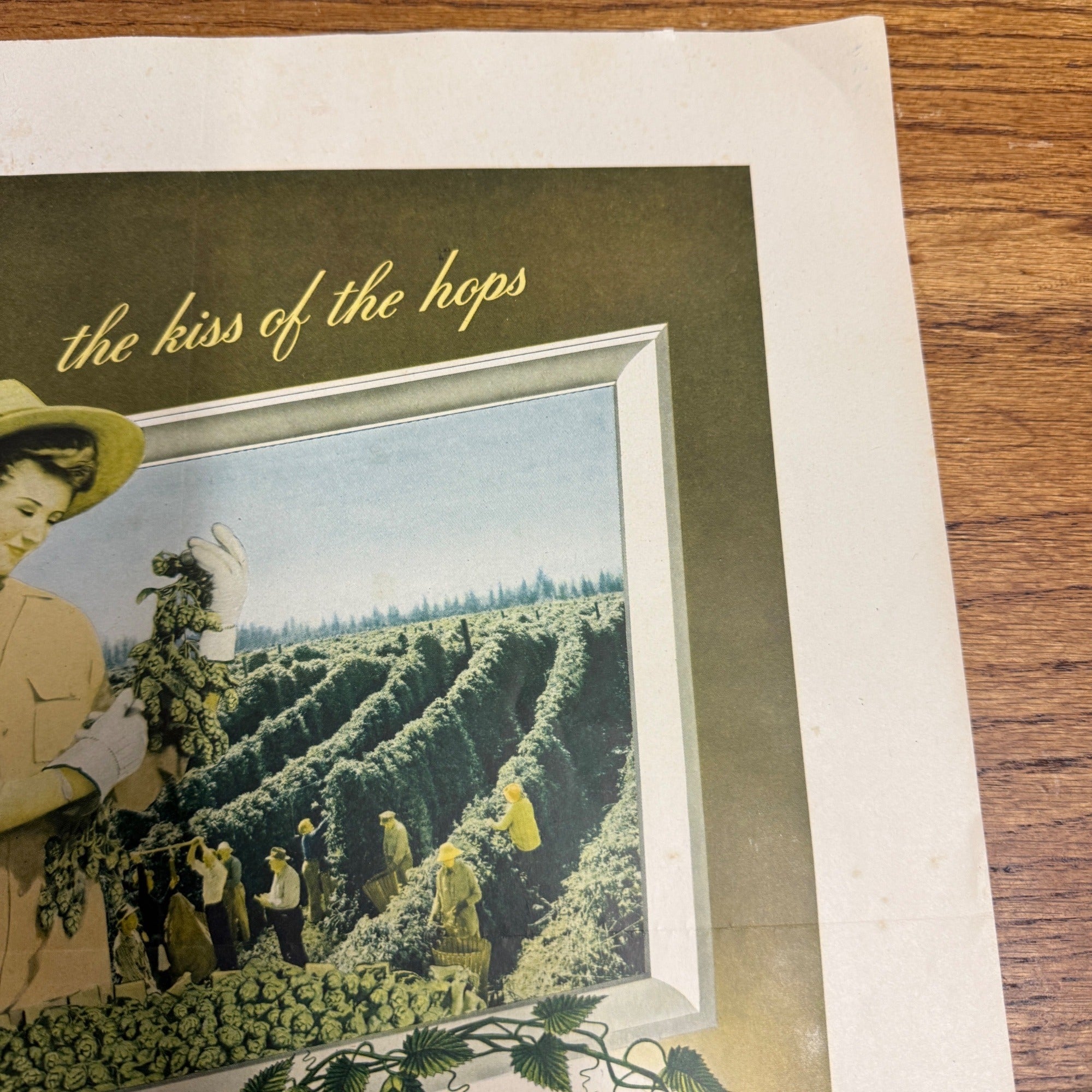 RARE Vintage 1947 Schlitz Milwaukee Beer Original Advertisement PROOF Ad Sign