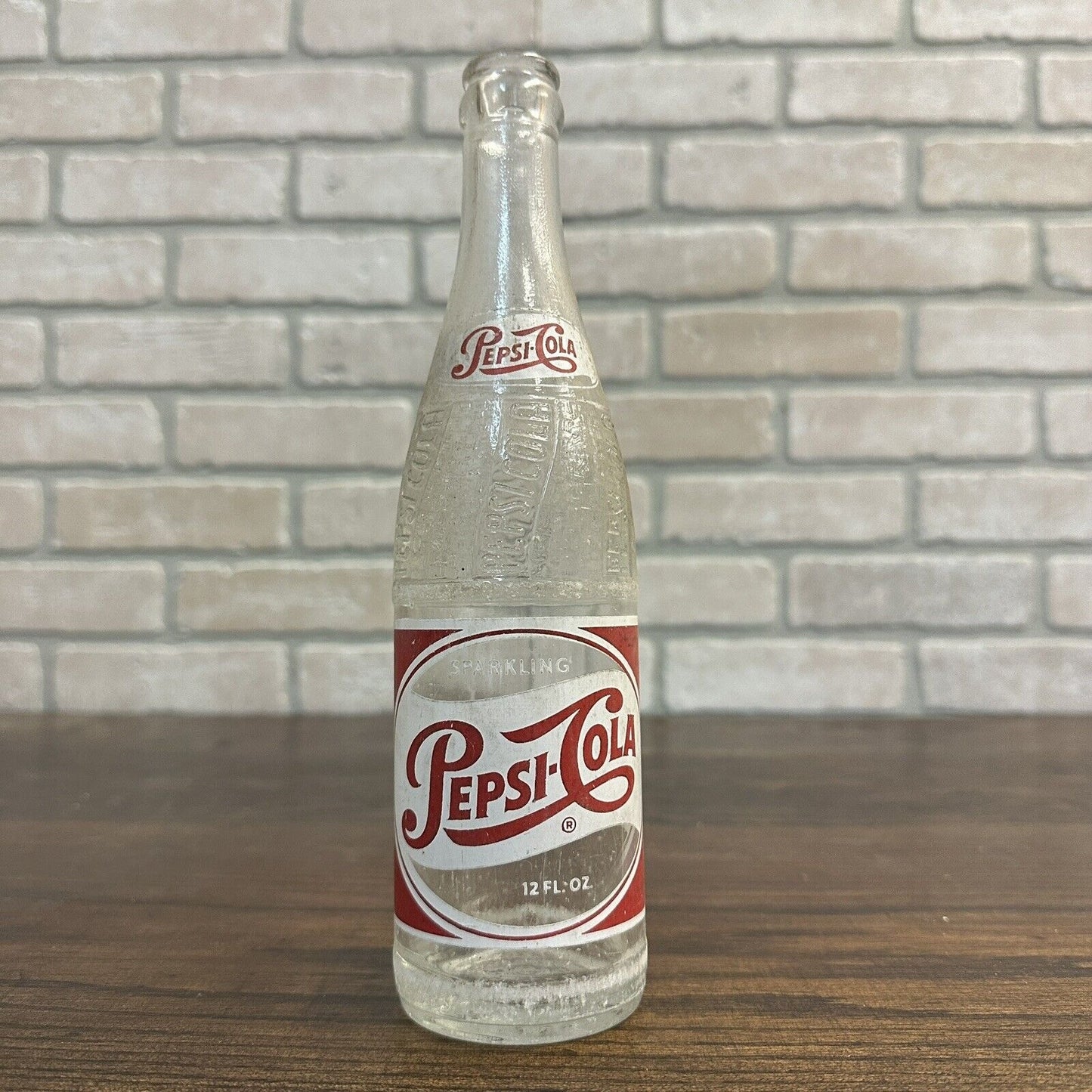 Vintage 1950s Pepsi Cola Richmond VA White Red Soda Pop Bottle ACL 12oz