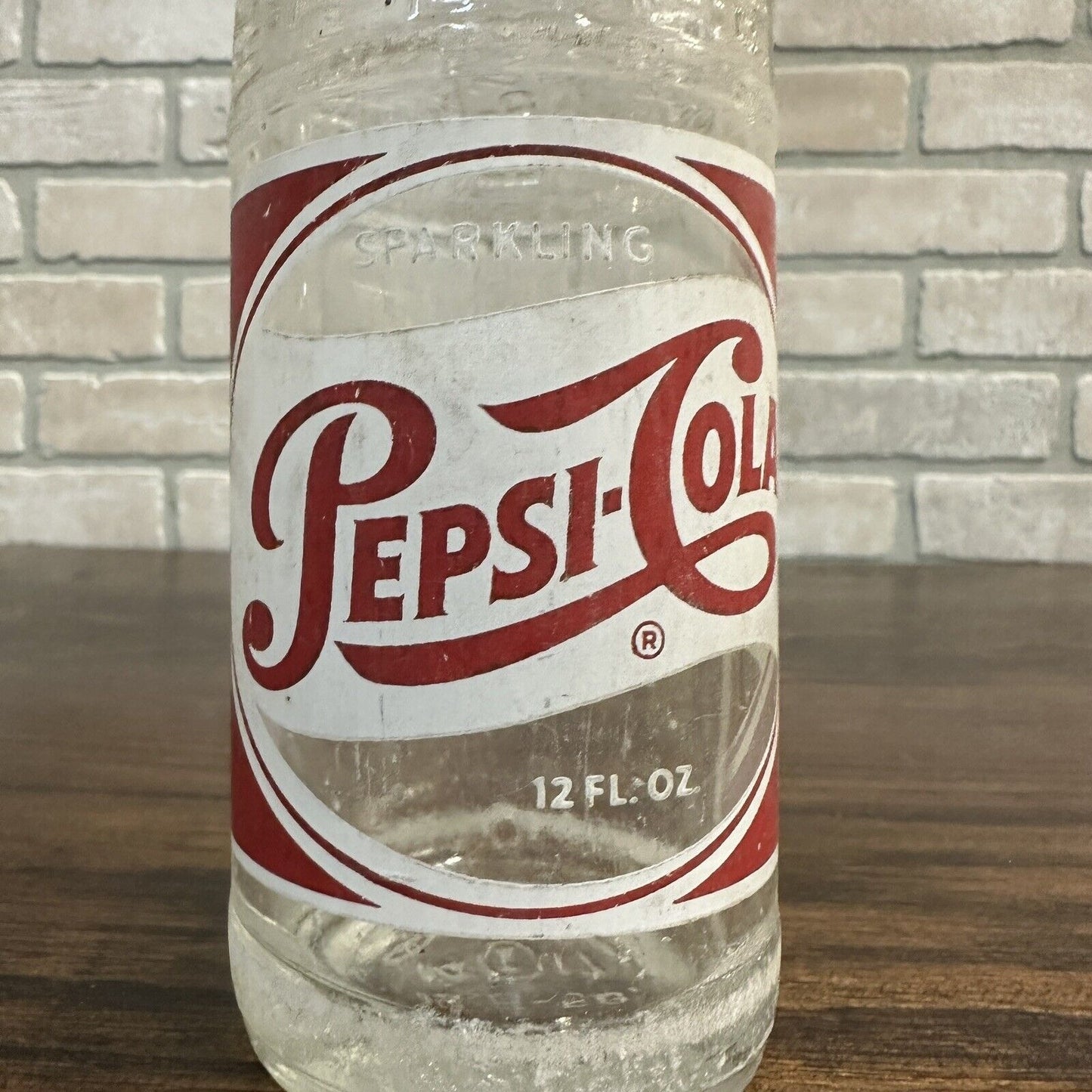 Vintage 1950s Pepsi Cola Richmond VA White Red Soda Pop Bottle ACL 12oz