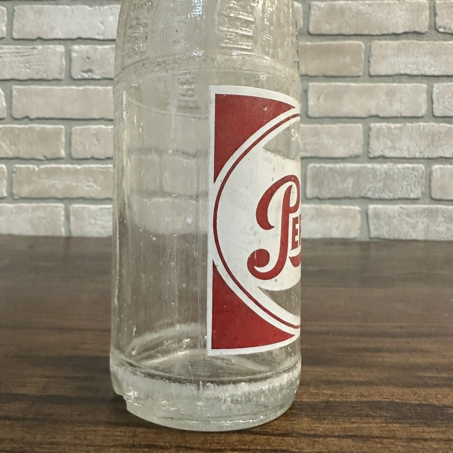 Vintage 1950s Pepsi Cola Richmond VA White Red Soda Pop Bottle ACL 12oz