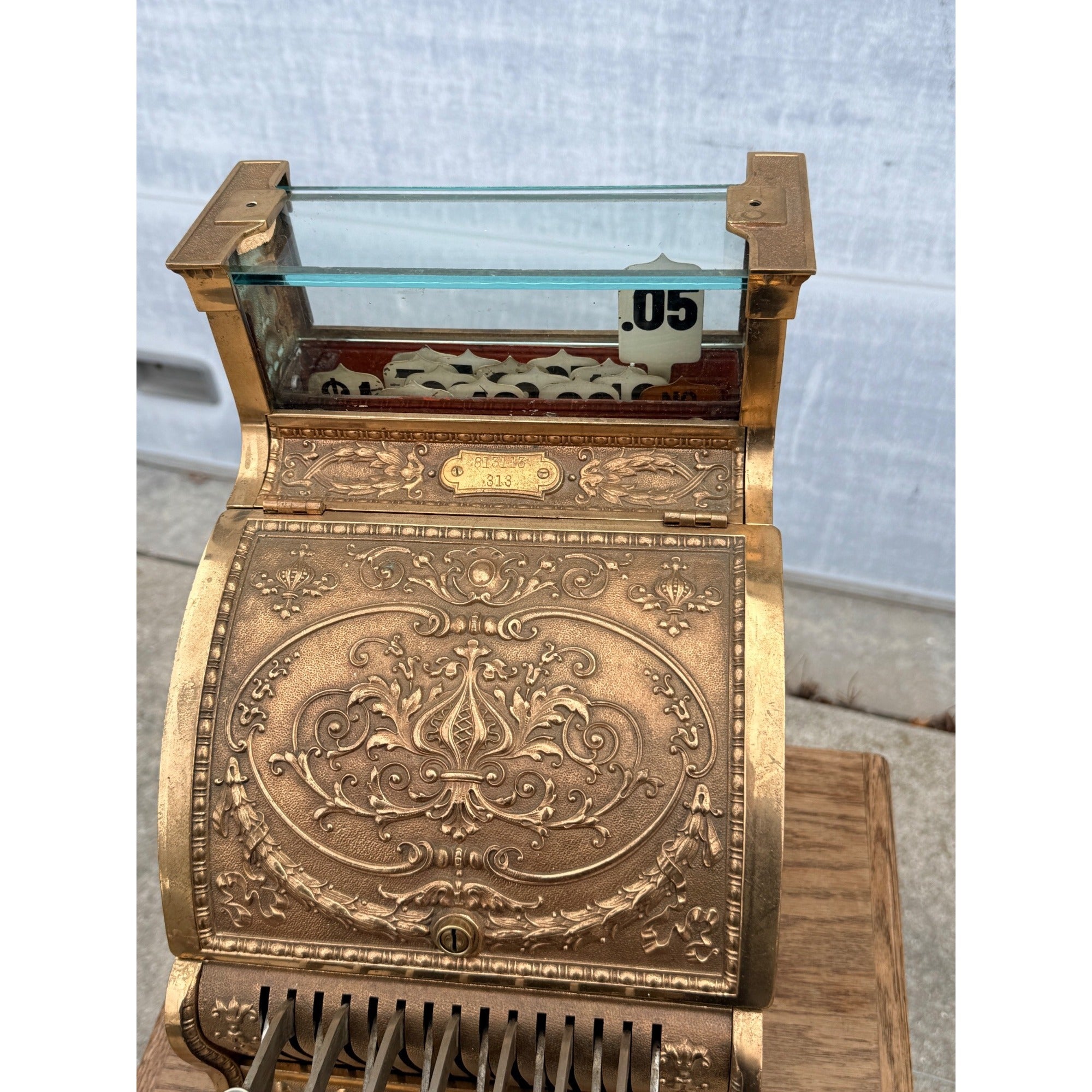 Antique 1900s Brass National Cash Register NCR $1 Candy Store Barber Shop #313