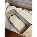 Vintage 1950s Tin Metal Kitchen Bread Box Red & Cream Floral Retro 12"