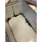 Vintage 1950s Tin Metal Kitchen Bread Box Red & Cream Floral Retro 12"