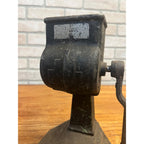 Antique Cast Iron Ice Crusher Breaker Art Deco Tabletop Hand Crank Black Paint