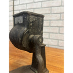 Antique Cast Iron Ice Crusher Breaker Art Deco Tabletop Hand Crank Black Paint