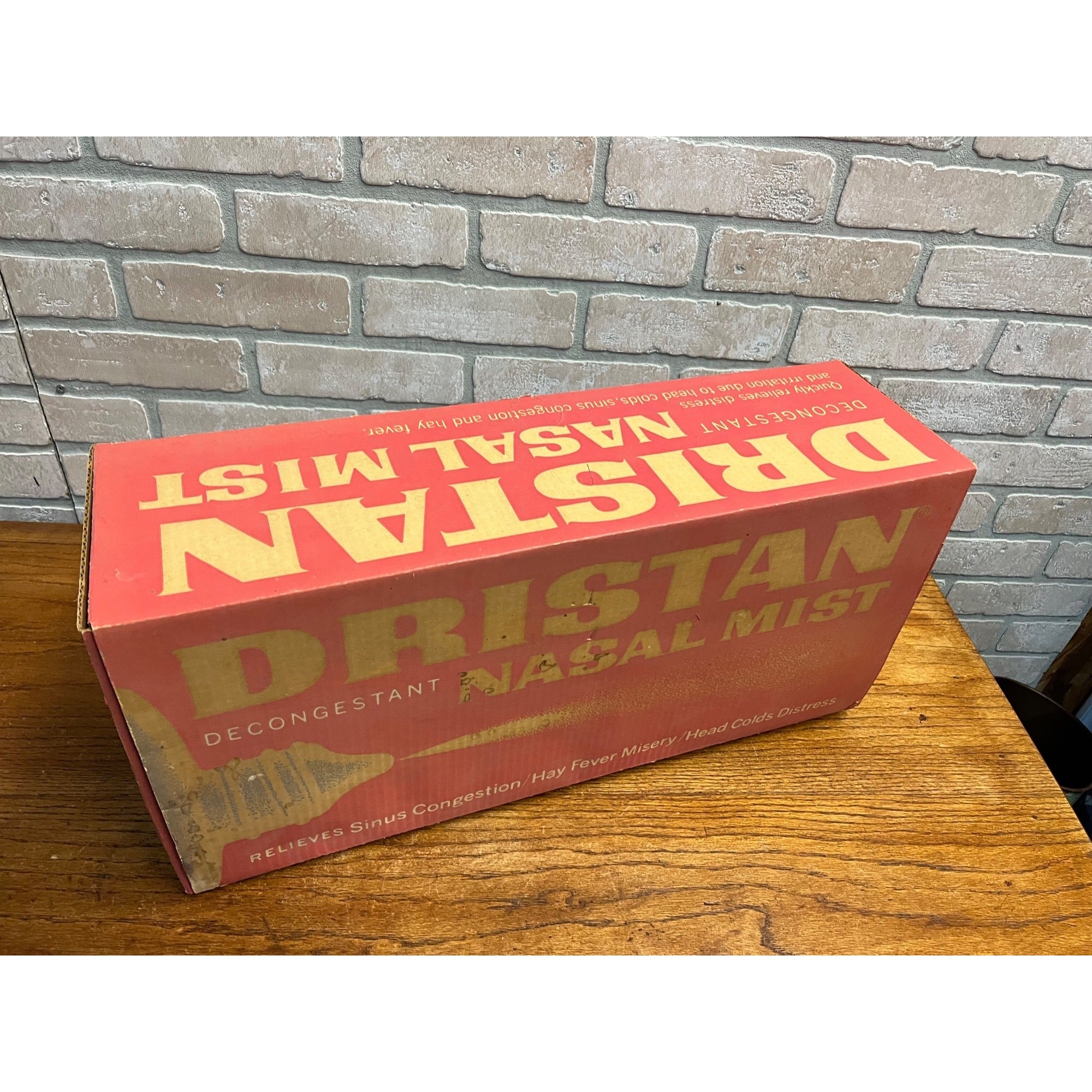 Vintage Dristan Nasal Mist Drug Store HUGE Box Display Advertising Sign