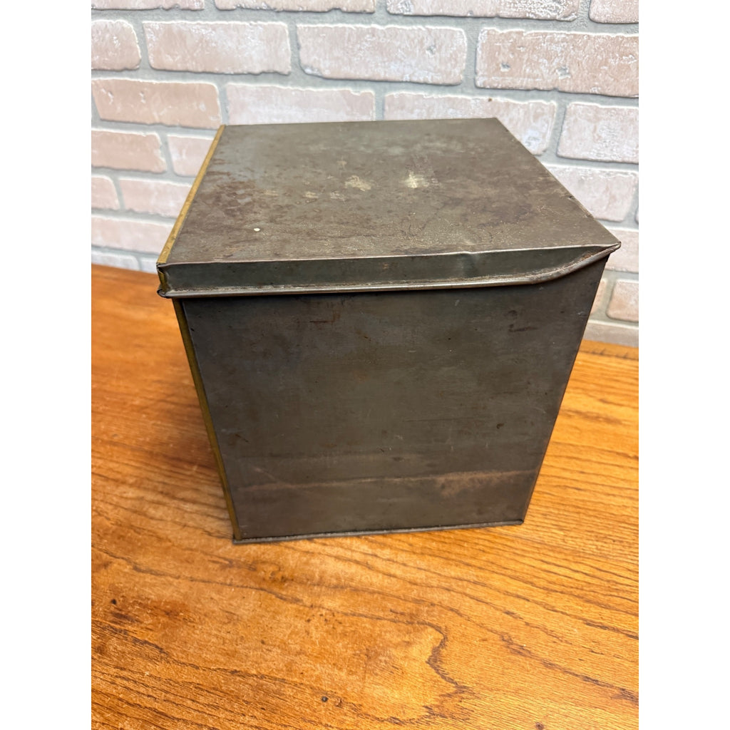 Antique 1900s Advertising Brass Cookie Box Store Display Robert A Johnston Co Milwaukee WI