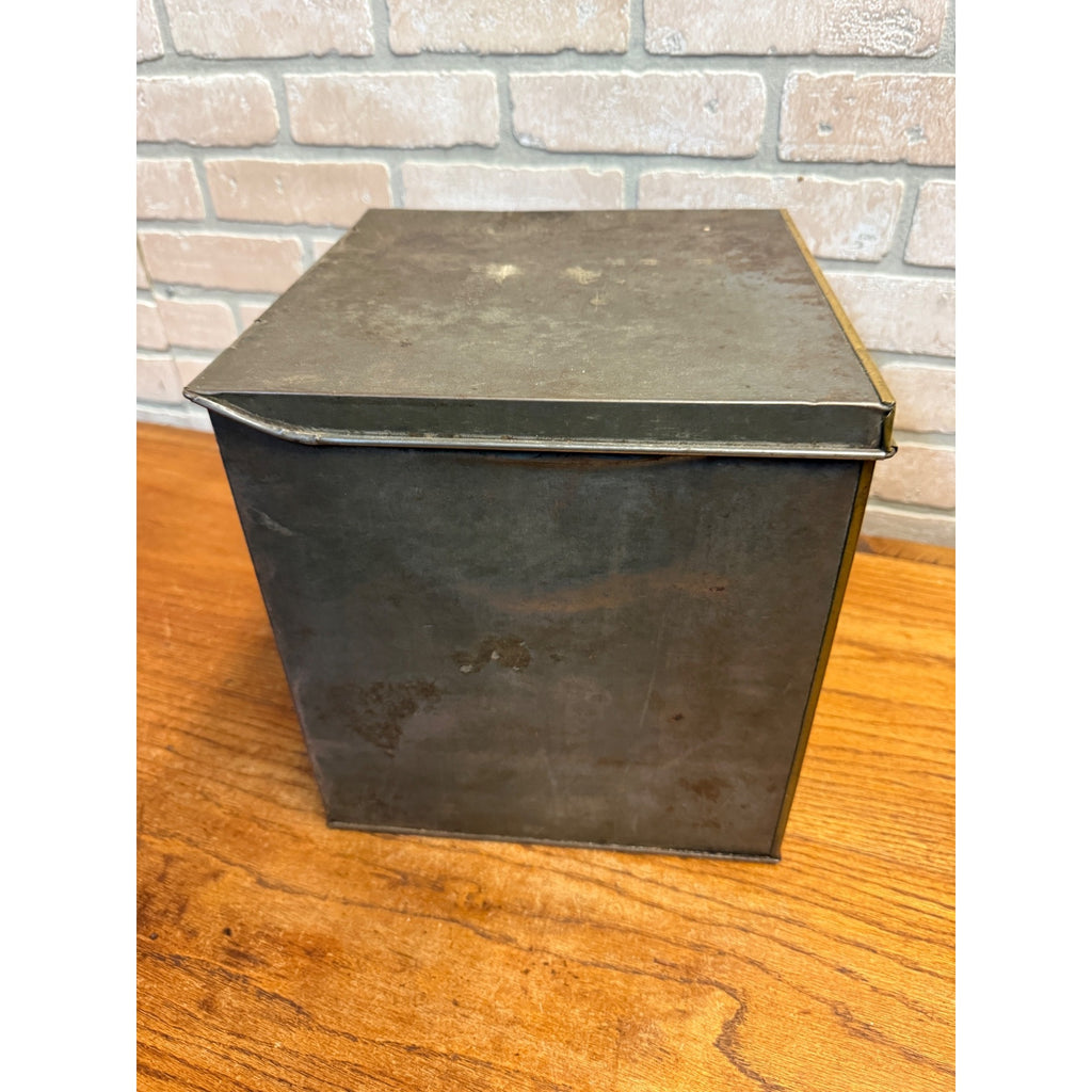 Antique 1900s Advertising Brass Cookie Box Store Display Robert A Johnston Co Milwaukee WI