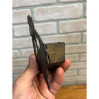Antique Victorian Eastlake Cast Iron Wall Hanging Match Holder w/ Striker Base