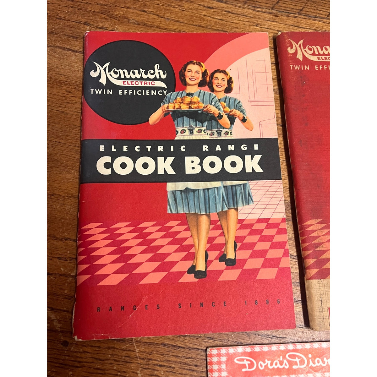 Vintage Monarch Stoves & Ranges Cook Books & Dora's Diary Beaver Dam Wis WI Adv.