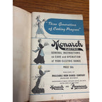 Vintage Monarch Stoves & Ranges Cook Books & Dora's Diary Beaver Dam Wis WI Adv.