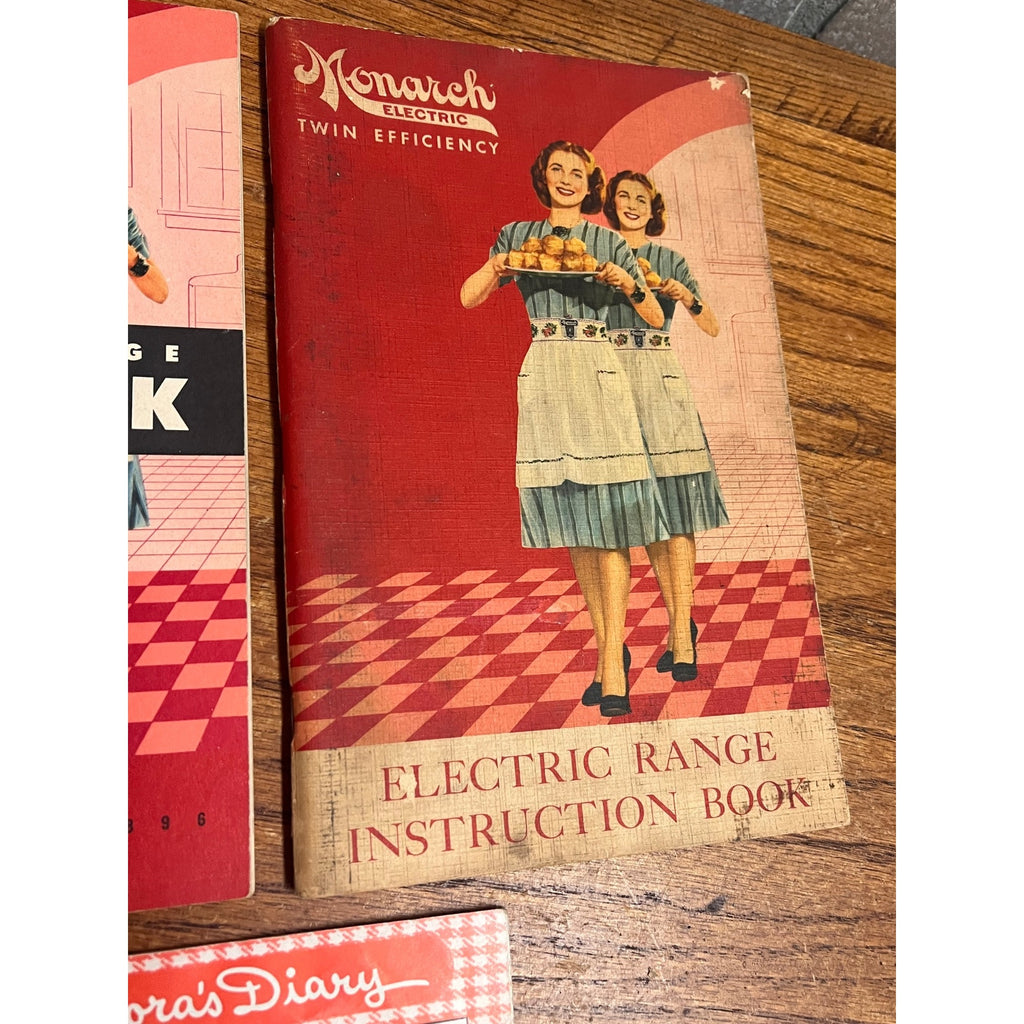 Vintage Monarch Stoves & Ranges Cook Books & Dora's Diary Beaver Dam Wis WI Adv.