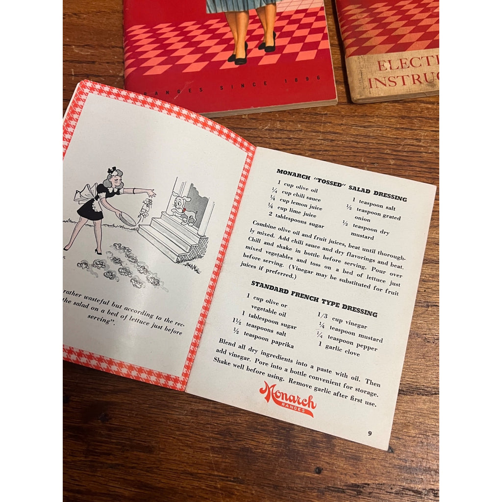 Vintage Monarch Stoves & Ranges Cook Books & Dora's Diary Beaver Dam Wis WI Adv.