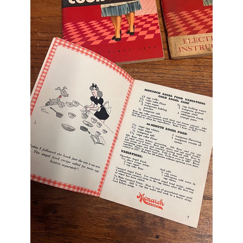 Vintage Monarch Stoves & Ranges Cook Books & Dora's Diary Beaver Dam Wis WI Adv.