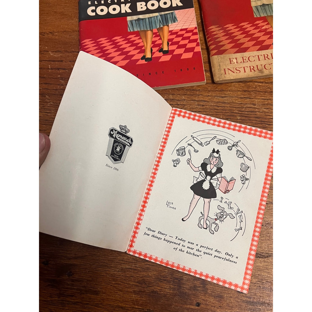 Vintage Monarch Stoves & Ranges Cook Books & Dora's Diary Beaver Dam Wis WI Adv.