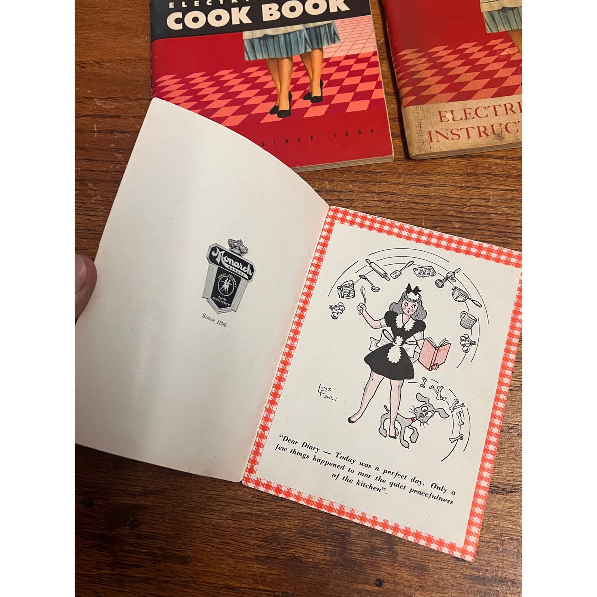 Vintage Monarch Stoves & Ranges Cook Books & Dora's Diary Beaver Dam Wis WI Adv.
