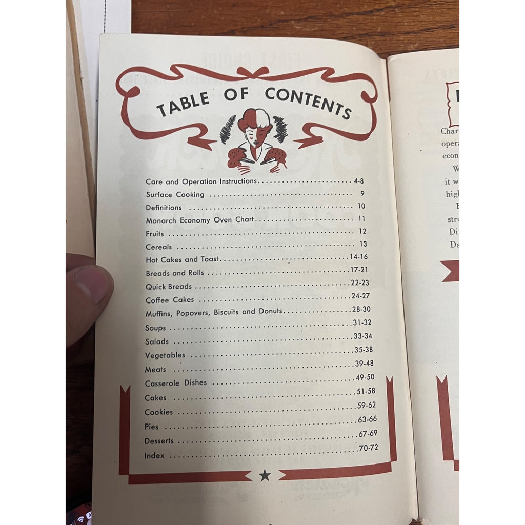 Vintage Monarch Stoves & Ranges Cook Books & Dora's Diary Beaver Dam Wis WI Adv.
