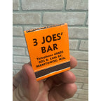 Vintage 3 Joes' Bar Manitowoc Wisconsin Wis FULL Advertising Matchbook