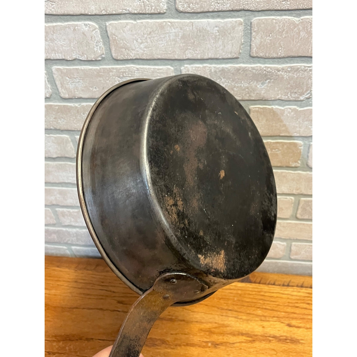 RARE Antique 1879 Chicken Fryer Camping Steel Frying Skillet Hodges Patent