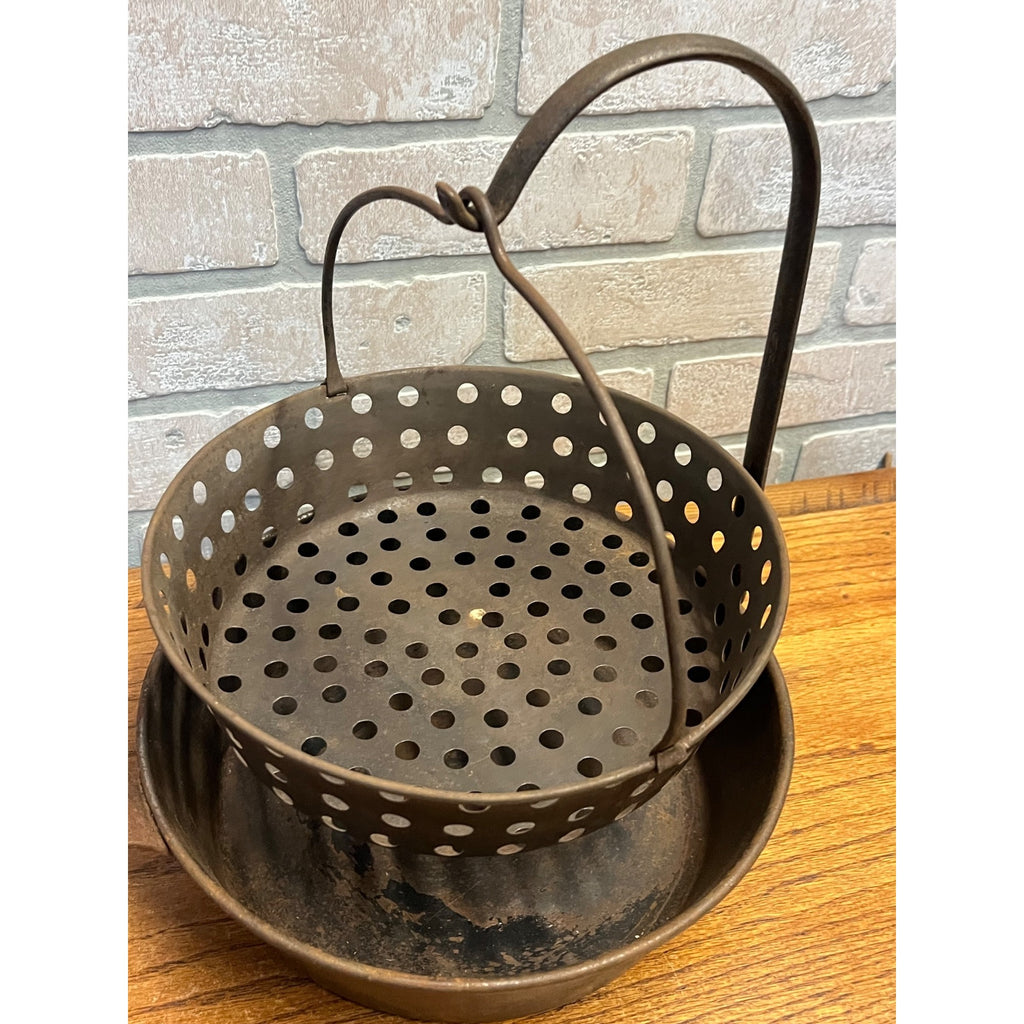 RARE Antique 1879 Chicken Fryer Camping Steel Frying Skillet Hodges Patent