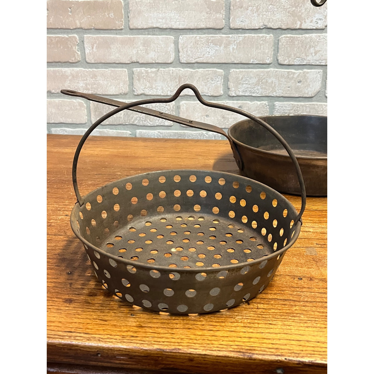 RARE Antique 1879 Chicken Fryer Camping Steel Frying Skillet Hodges Patent
