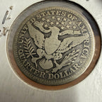 1916-D Barber Quarter United States Silver Coin Circulated