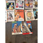 Vintage Collier's Magazine Lot of 16 1930s-1950s Cover Art Advertising Ephemera