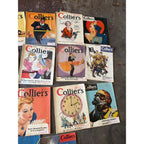Vintage Collier's Magazine Lot of 16 1930s-1950s Cover Art Advertising Ephemera